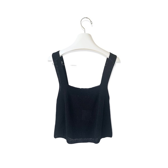 🌸New🌸 Zara Black Sleeveless Knit Sweater Top Sz Small NWT - Picture 2 of 8